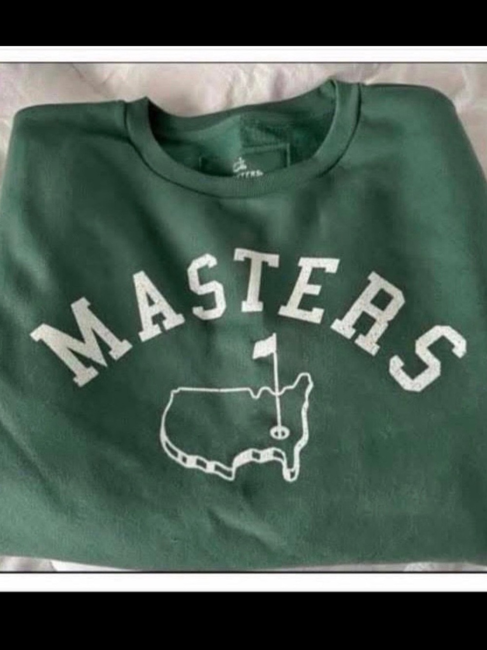 Masters Green Crewneck Sweatshirt with White Logo